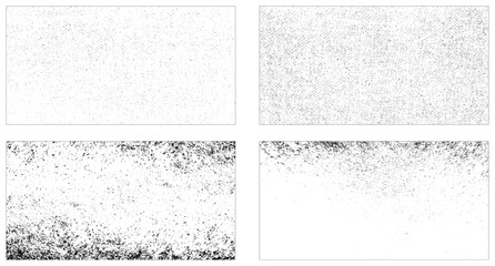 Set of vector paint brush stroke, ink splash and grungy decoration