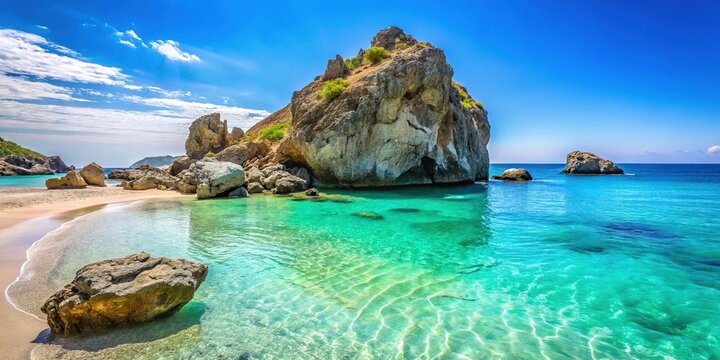 Afrodita Rock Crete Beach - Crystal Clear Waters