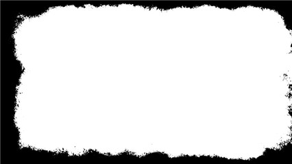 Grunge square and rectangle frame vector. Grunge frame abstract vector template.