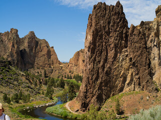A mountain range with a river running through it