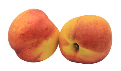 Nectarine isolated on transparent background. Fruit set