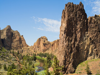 A mountain range with a river running through it
