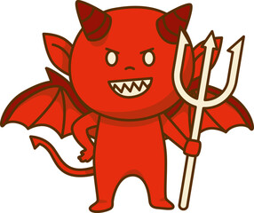 Little Devil Character Illustration