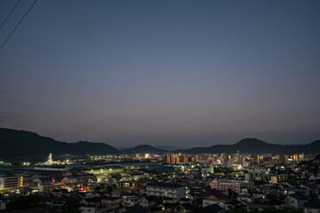 日本の広島県三原市の美しい海の風景