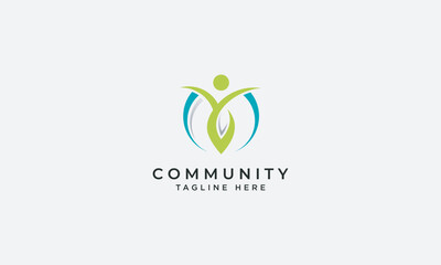 Community logo design vector template