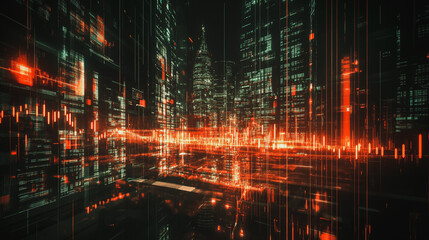 charts and graphs with statistics to innovation analyze business potential and forecast future development of companies growth.