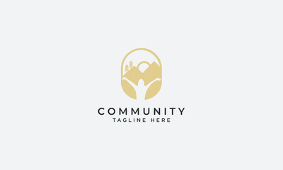Community logo design vector template
