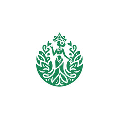 Traditional culture lady logo