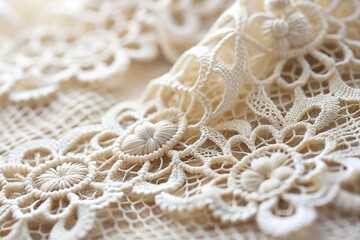 Obraz premium Lace's intricate details unveiled in macro photography.