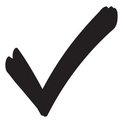 Hand Drawn Check Mark Symbol