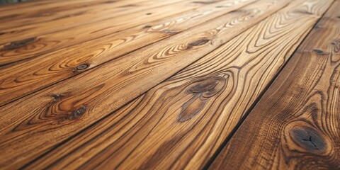 A close-up view of a weathered wooden surface, showcasing the intricate grain patterns and natural knots, revealing the beauty of aged wood.