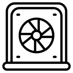 Cooling fan Line Icon