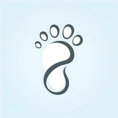 Obraz premium footprint icon