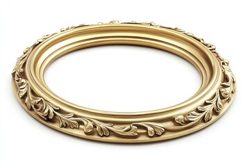 Obraz premium Ornate gold frame with detailed design. Perfect for adding a touch of elegance to your projects.