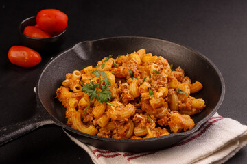 American Goulash or Slumgullion is an American Comfort Dish, Made From Elbow Pasta, Beef and Tomatoes. 