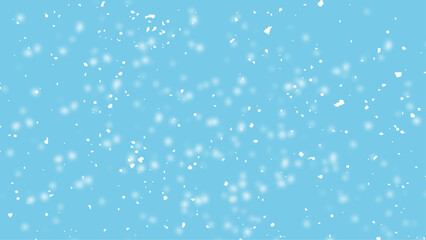 Abstract snowfall, blizzard, winter, snowflakes on an isolated background vector. Christmas winter blue background with falling snow.