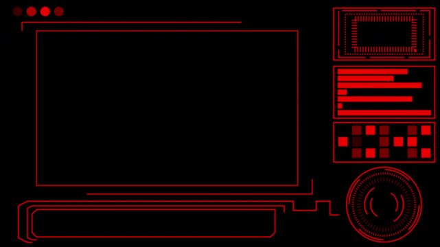 4K digital Security HUD futuristic background in Alpha Channel. Technology Hud Security Camera for information call box bars, business, industry, and news channels in 4K.Technology cool designed HUD.
