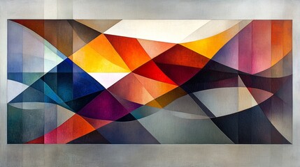 Colorful Swirling Patterns and Geometric Shapes Creating a Dynamic Visual Experience in Design Art