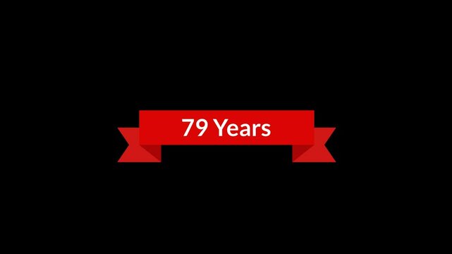 79 Years Red Ribbon Animation