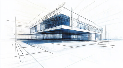 An architectural drawing of a city building interior with tables and chairs, showcasing urban design and engineering elements in black and white art Architecture Drawing banner background for design

