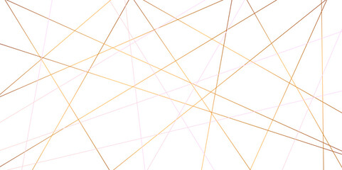 Abstract red and golden color line straight Vector in white background, geometric random chaotic line design with transparent background Vector Illustration.	