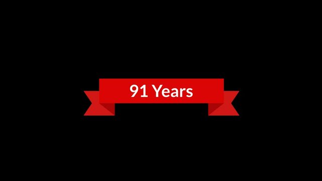 91 Years Red Ribbon Animation