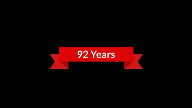 92 Years Red Ribbon Animation