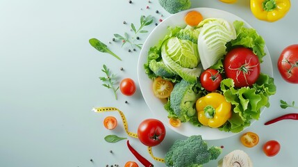 Diet and weight loss concept with healthy eating habits