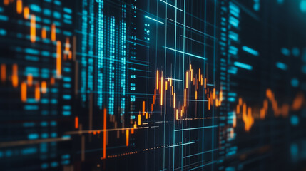 charts and graphs with statistics to innovation analyze business potential and forecast future development of companies growth.