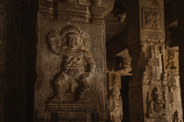 Virupaksha Temple in Hampi, India. Part of the Group of Monuments at Hampi, designated as a UNESCO World Heritage Site