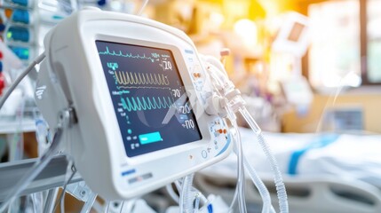 Explore the detailed settings on a ventilator screen during respiratory monitoring