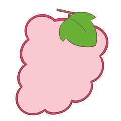 シンプルな赤ぶどうのフレーム