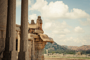 Vitthala Temple in Hampi, India. Part of the Group of Monuments at Hampi, designated as a UNESCO...