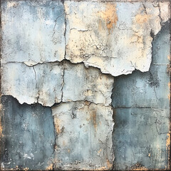 Obraz premium An ancient grunge background showcasing deep blue hues with cracked and weathered textures, perfect for artistic and modern design projects.