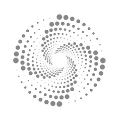 Abstract circle consisting of many dots