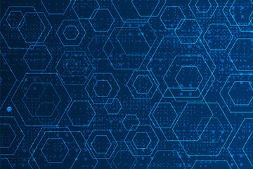 vector sci-fi hexagonal futuristic pattern, innovation future technology background	