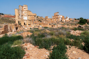 Fototapeta premium Old town of Belchite, Spanish Civil War Site, Zaragoza, Spain