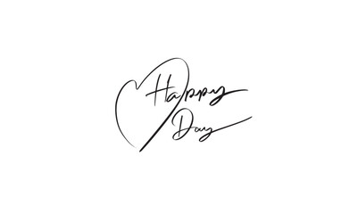 Happy day heart love shape black color decoration ornament sign gift love sale buy customer advertisement product banner poster card banner celebration festival 14 fourteen day february valentine art