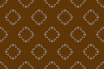 Ikat paisley embroidery on the fabric in Indonesia,India and asian countries, background, curtain, carpet, wallpaper, clothing, wrapping, Batik, vector illustration.