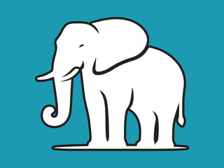 Elephant silhouette vector art white background And  mandala line art illustration pattern art tattoo,