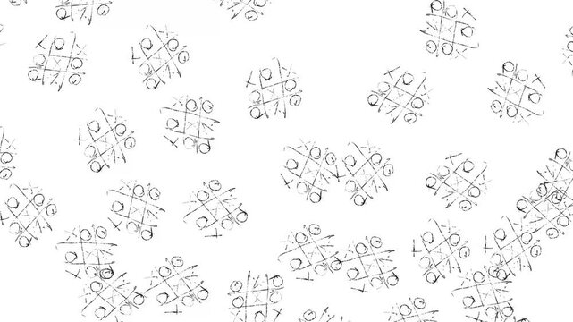 tic tac toe on white background video