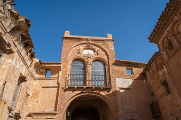 Naklejka premium Old town of Belchite, Spanish Civil War Site, Zaragoza, Spain