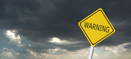 Hurricane season with symbol sign against a stormy background and copy space. dirty and angled sign adds to the drama. hurricane sign, hurricane season sing on cloudy background