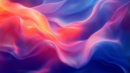 Obraz premium Abstract waves shape glowing in ultraviolet spectrum. Background for banner, backdrop or texture for 3D mapping generative ai