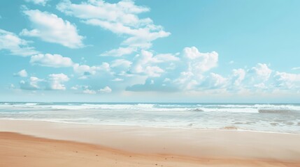 Obraz premium Minimalist beach landscape with copy space for your branding or advertising