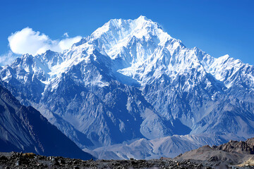 Behold the Grandeur of a Majestic Gray Mountain Range - A Stunning Vista