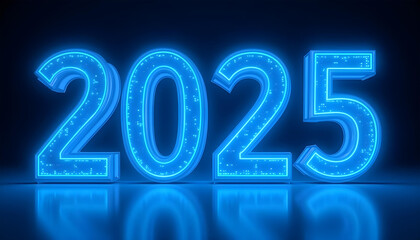 2025 3d render text new year celebration
