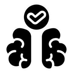 Fototapeta premium Brain care Solid Icon