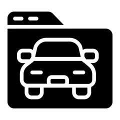 Online cars retailer Solid Icon