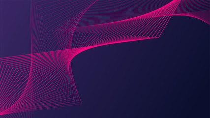 Abstract Pink Geometric Lines on Dark Background Creating Dynamic Wave Pattern Design
